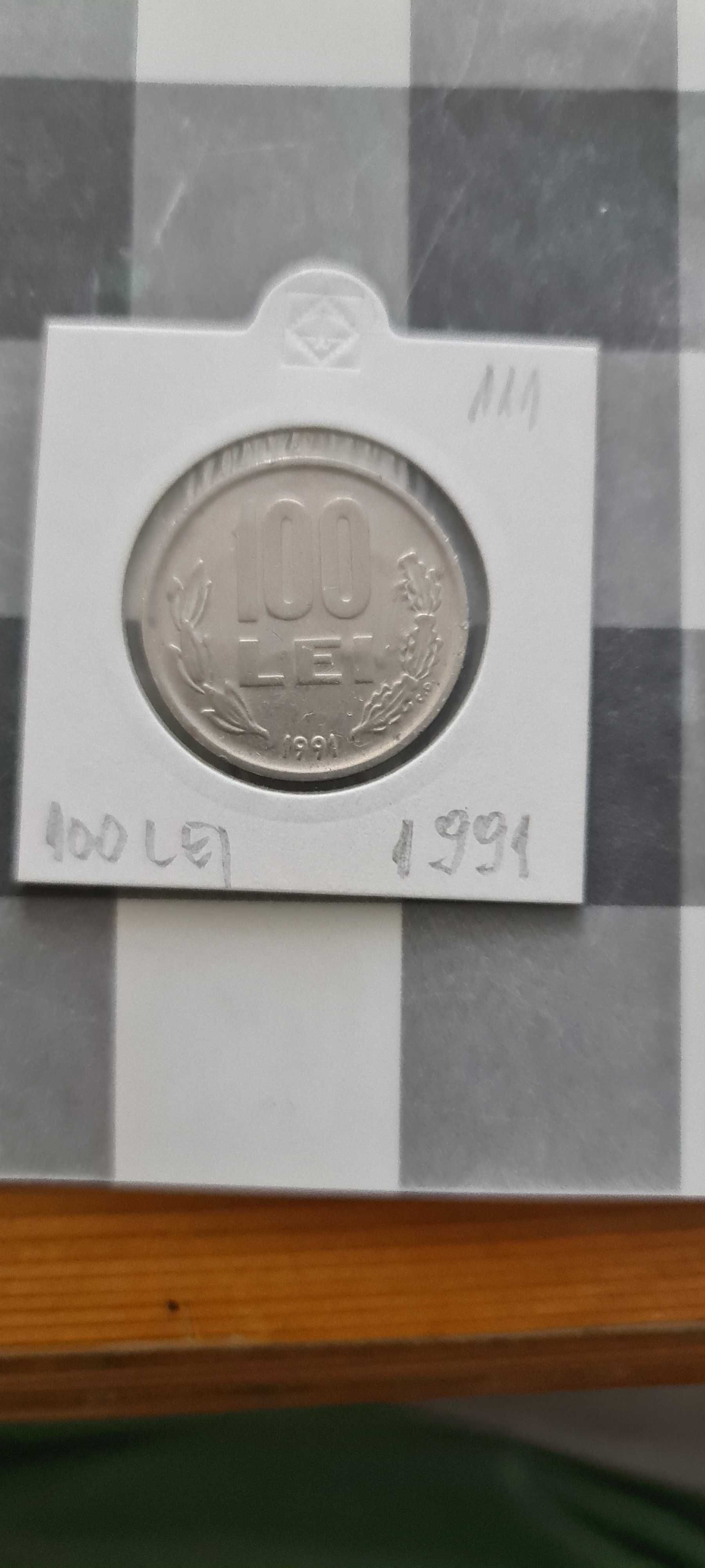 Moneda 100 lei extrem rara anul 1991