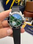 ceas barbat breitling chrono green dial