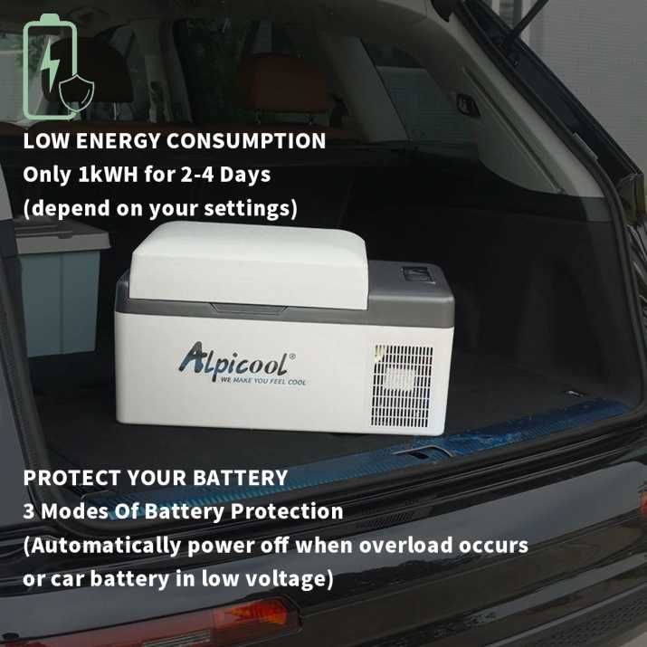 AlpiCool 20L Портативен Компресорен хладилник 20 литра 12V 24V 220V