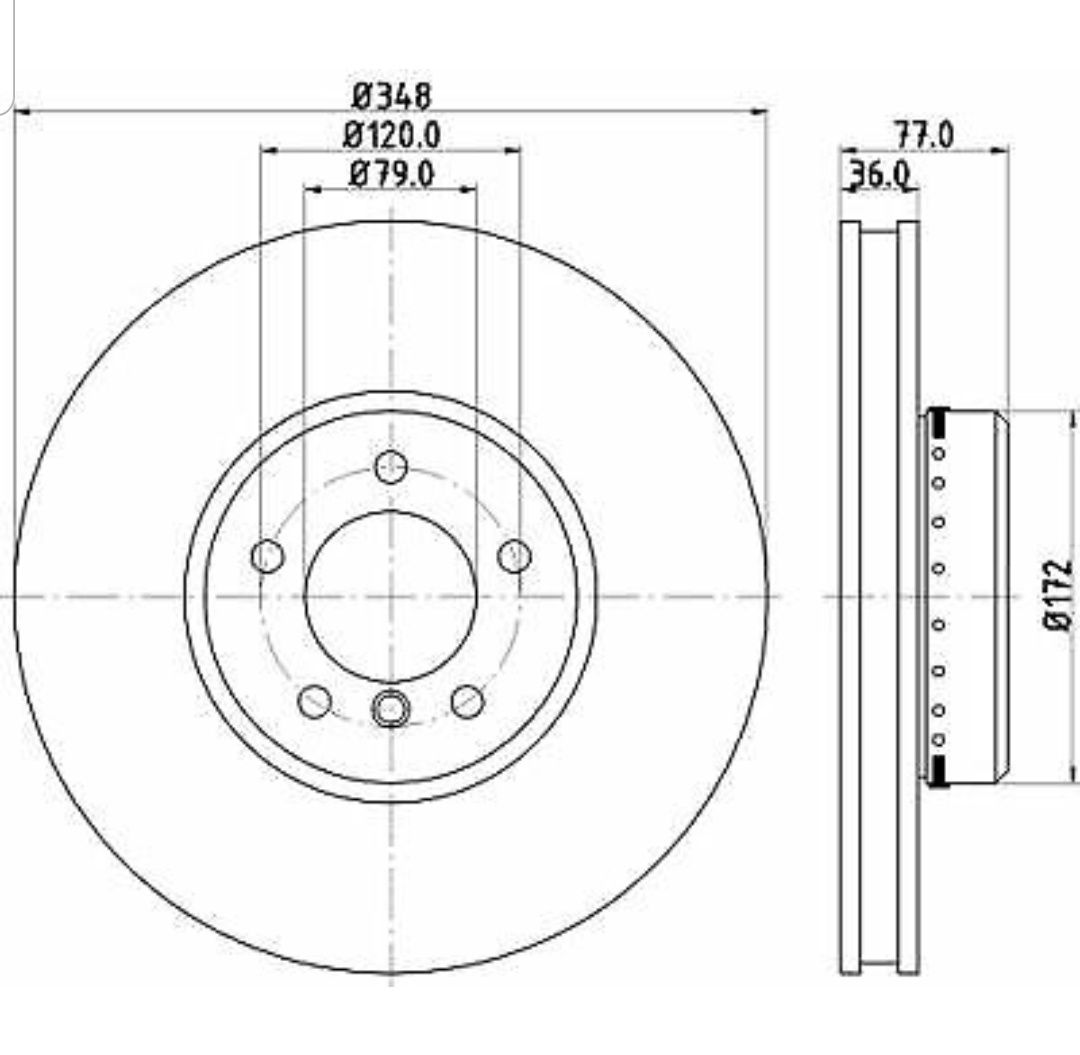 Disc frana fata BMW E 60. E 61. E 63.  E 64.