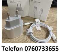 set incarcator iPhone fast charge 20w adaptor priza + cablu incarcare