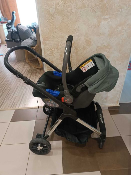 CANGAROO Комбинирана количка 3в1 EMPIRE Сива