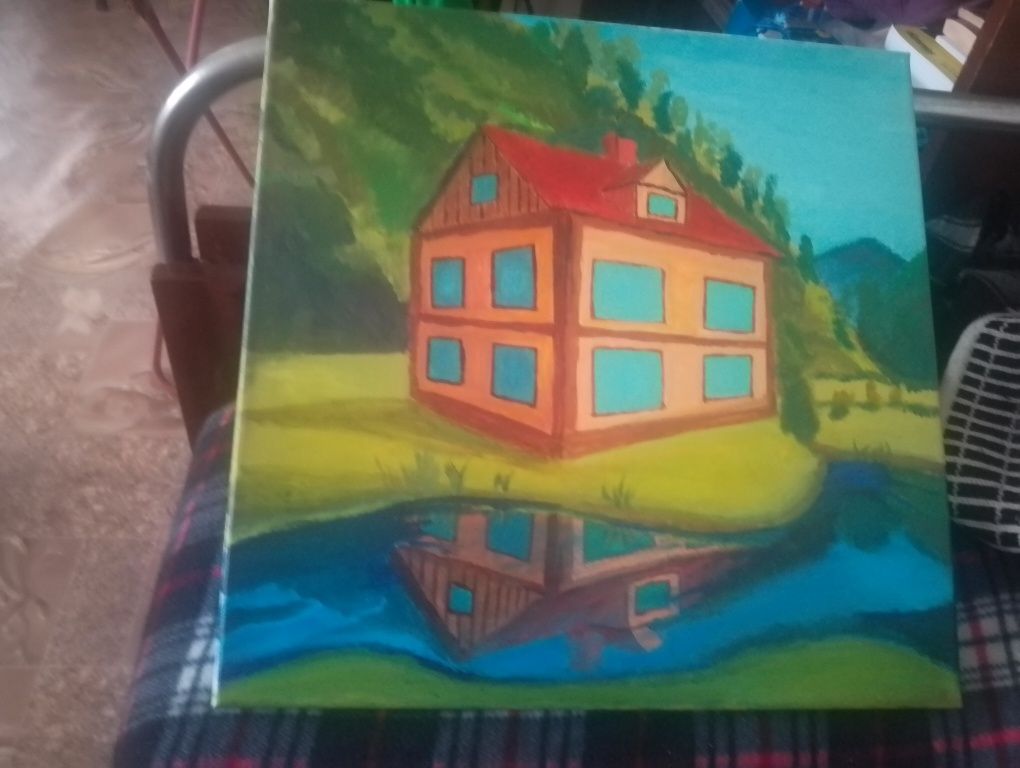 Къща край горската река