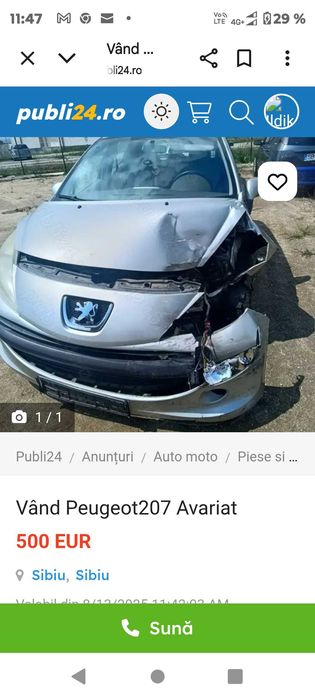 Vând Peugeot 207