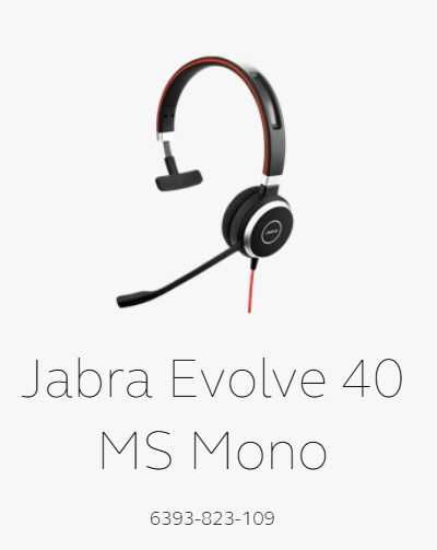 Наушники Jabra EVOLVE 40 MS Mono