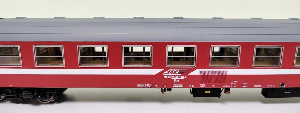 macheta vagon de călători clasa 2 seria 20-55 CFR tip Y Ep.VI scară H0