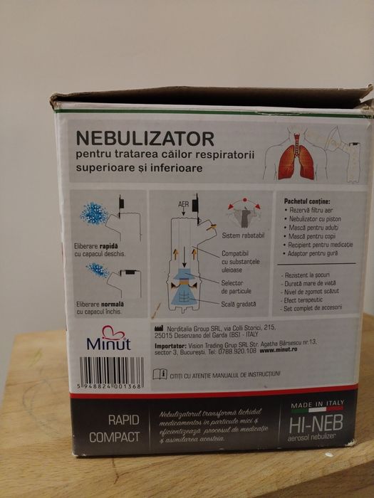 Nebulizator cu compresor pentru aerosoli Minut