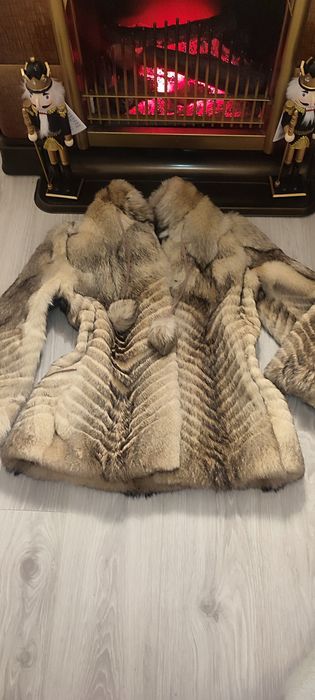 Palton de blana vulpe polara Echt Pelz,croiala clasica, model rar