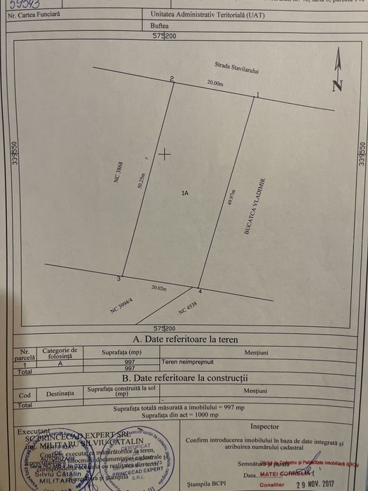 Teren intravilan Buftea, cartierul Flamanzeni