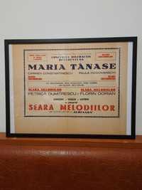 Afis,reclama,obiect de colectie, Maria Tanase