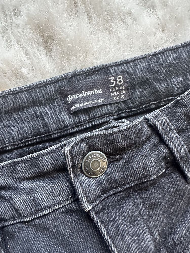 Дамски дънки Mom Stradivarius + елече Tommy Hilfiger