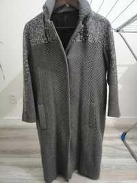 Дизайнерское твидовое пальто из итальянской шерсти