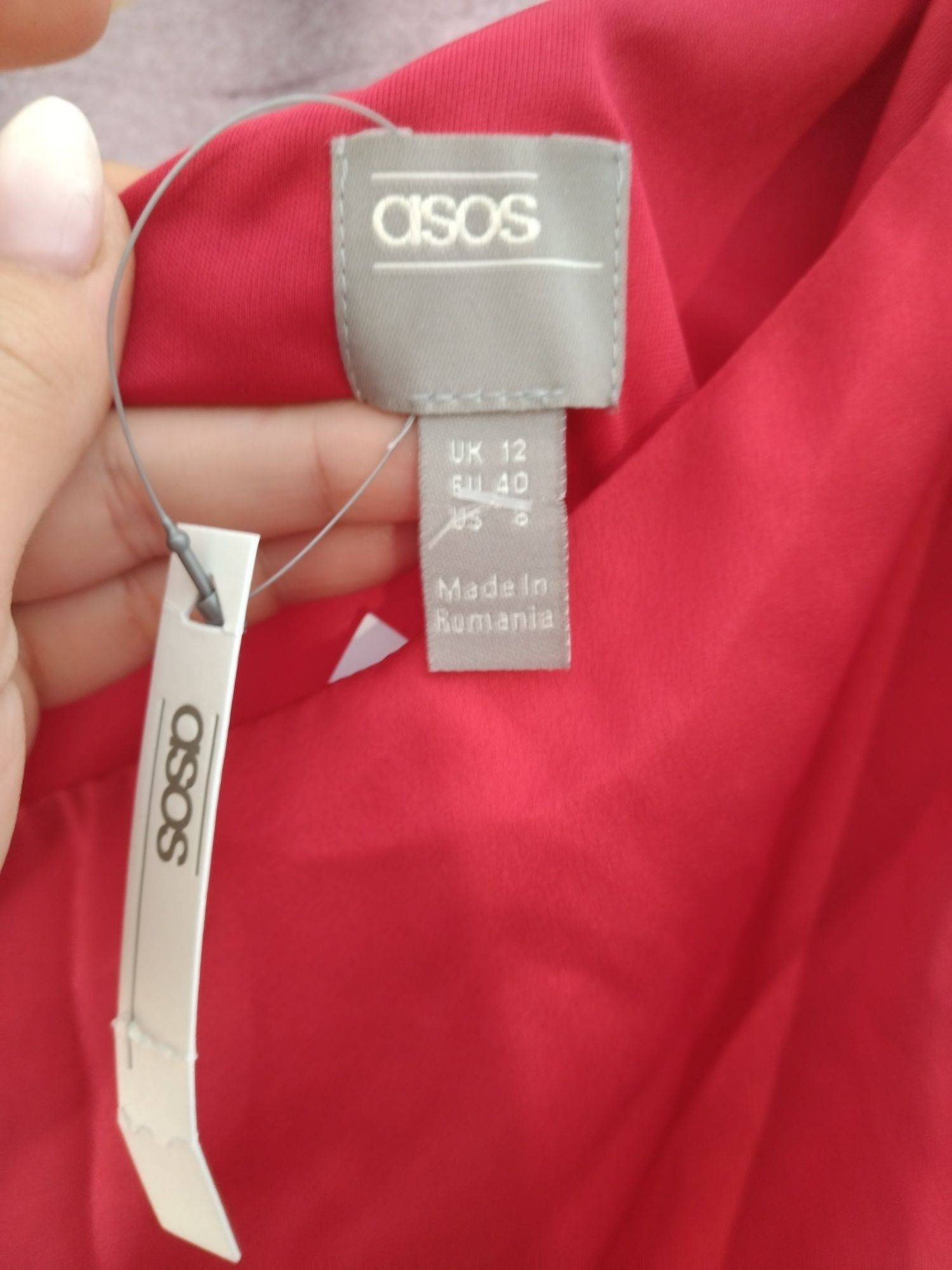 Нова червена сатенена рокля ASOS