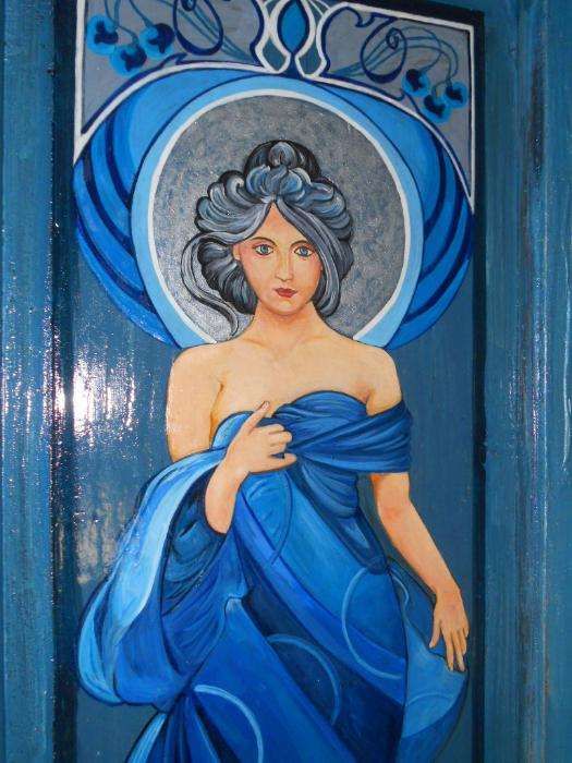 Tablou-Panou decorativ- LADY IN BLUE
