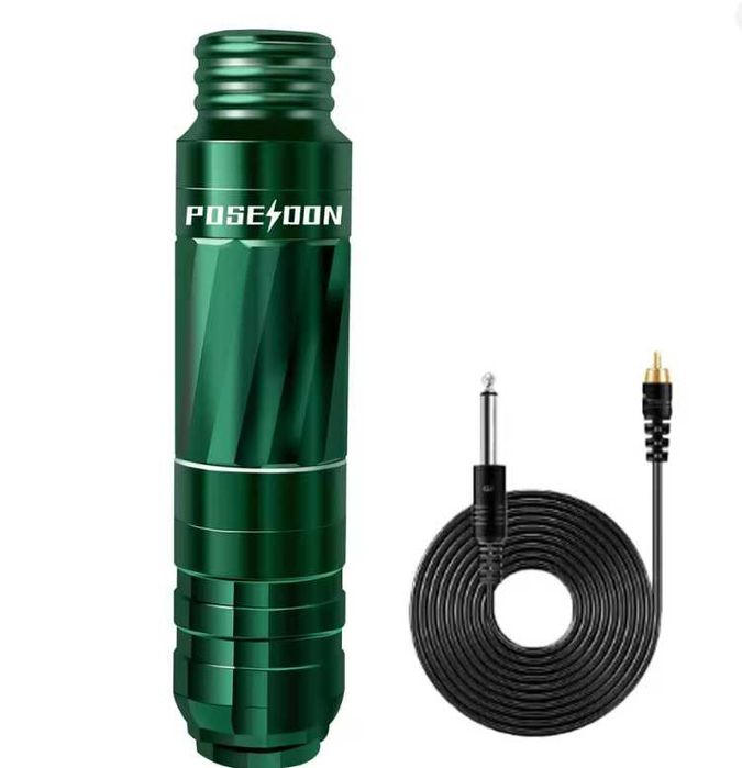 Kit de tatuat profesional POSEIDON, complet cu tus, ace si geanta