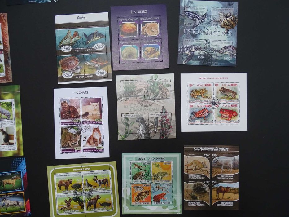 50 colite stampilate , timbre tematice Fauna/Animale (Lot 3104)