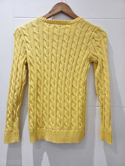 Pulover cable-knit Lauren Ralph Lauren – galben, mărimea XS, nou