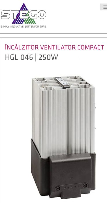 Incalzitor tobou PLC echipament industrial STEGO HGL 046 250W