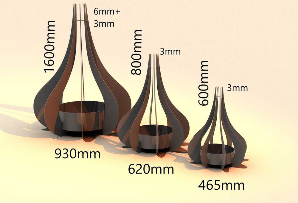 Focar gradina/FirePit Otel 3 sau 4mm - Modele Premium taiate CNC laser