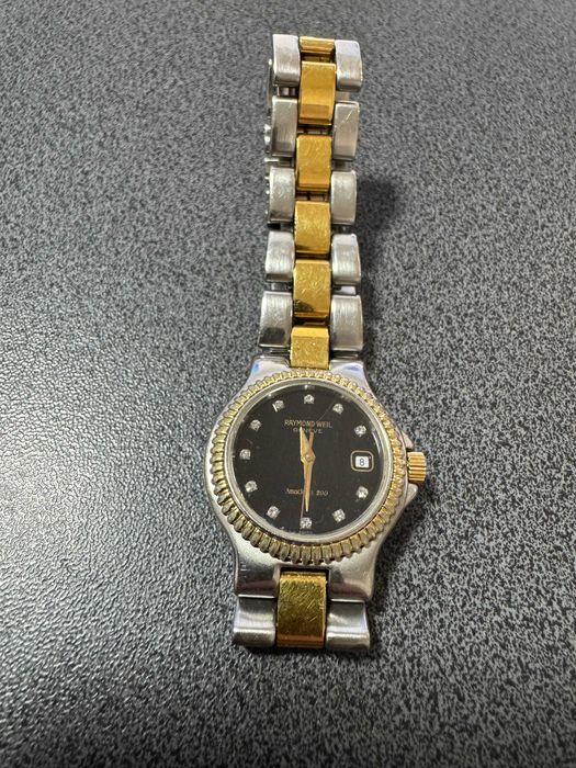 CEAS RAYMOND WEIL AMADEUS 200-9202-Aur-Otel Quartz 24 mm + 11 Diamante