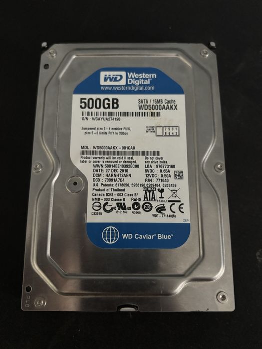 Hdd Western Digital 500gb