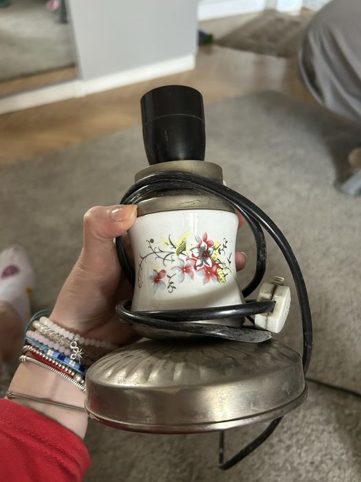Veioza vintage - functionala, model floral 1970