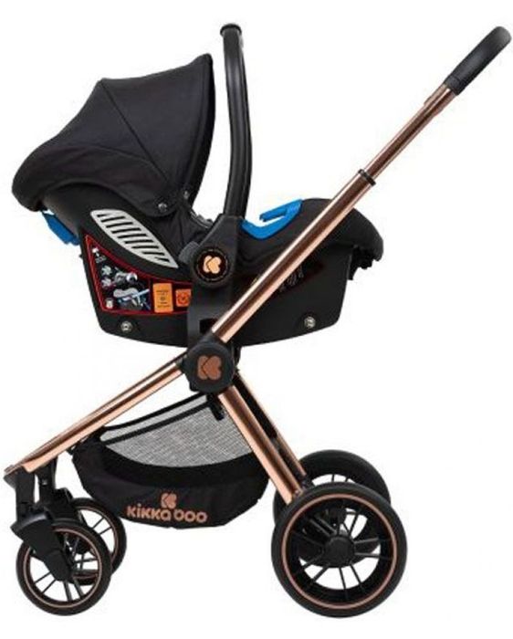 Детска комбинирана количка KikkaBoo - Vicenza Premium, черна