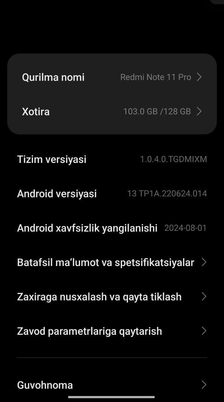 Redmi note 11 pro