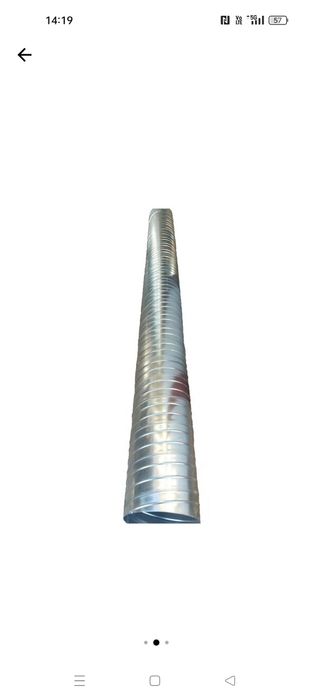 Tubulatura ventilație tabla argintie diametru 35 lungime 4 metri