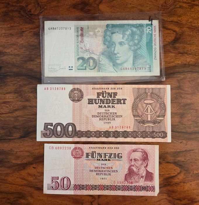 Bancnote germane de diferite denominațiuni - pentru colecționari.