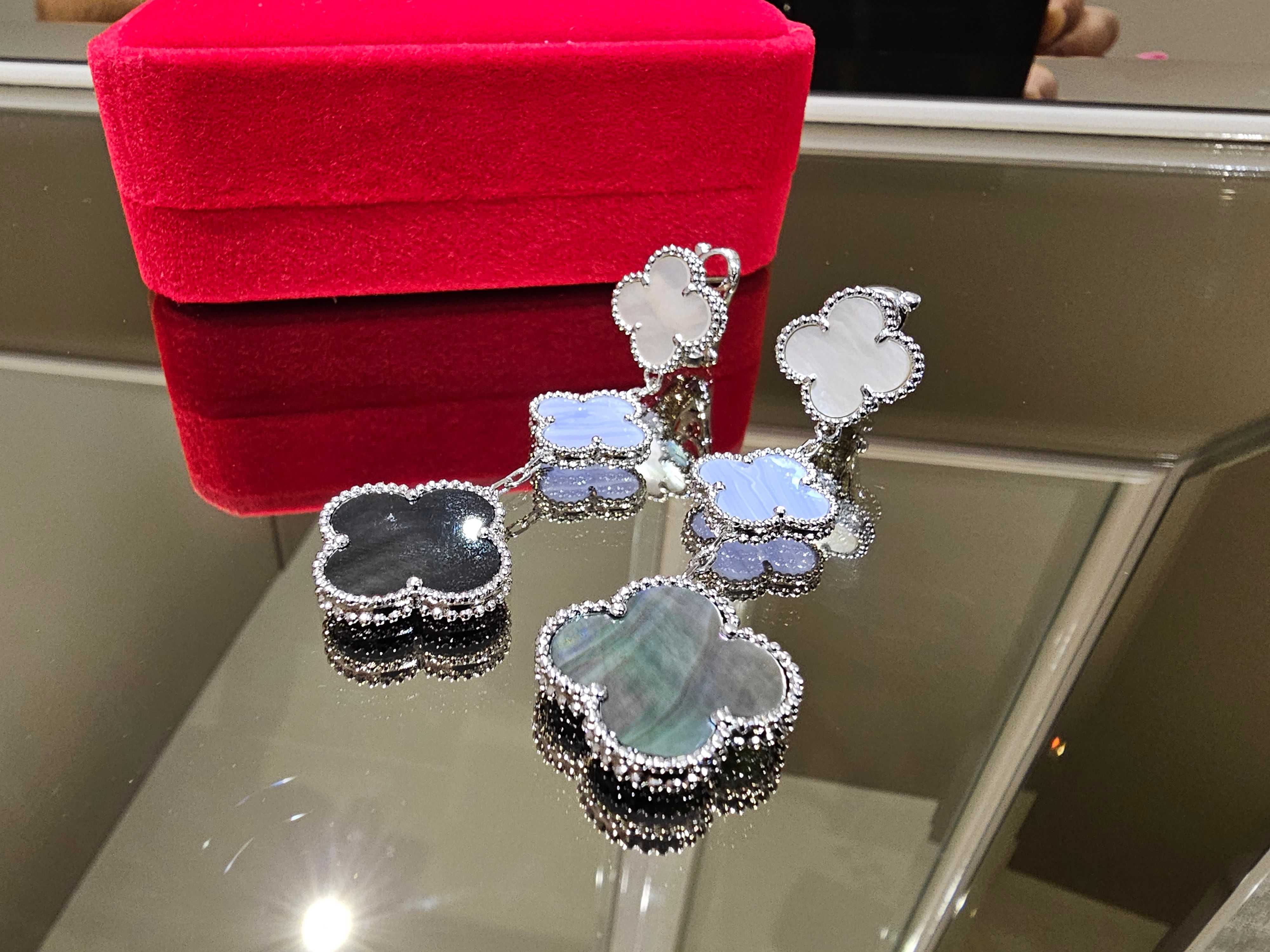 Van Cleef & Arpels VCA Silver 3 Motifs Magic Alhambra Дамски Обеци