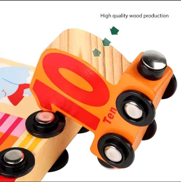 Trenulet magnetic din lemn