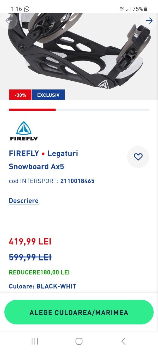 Legaturi snowboard Firefly