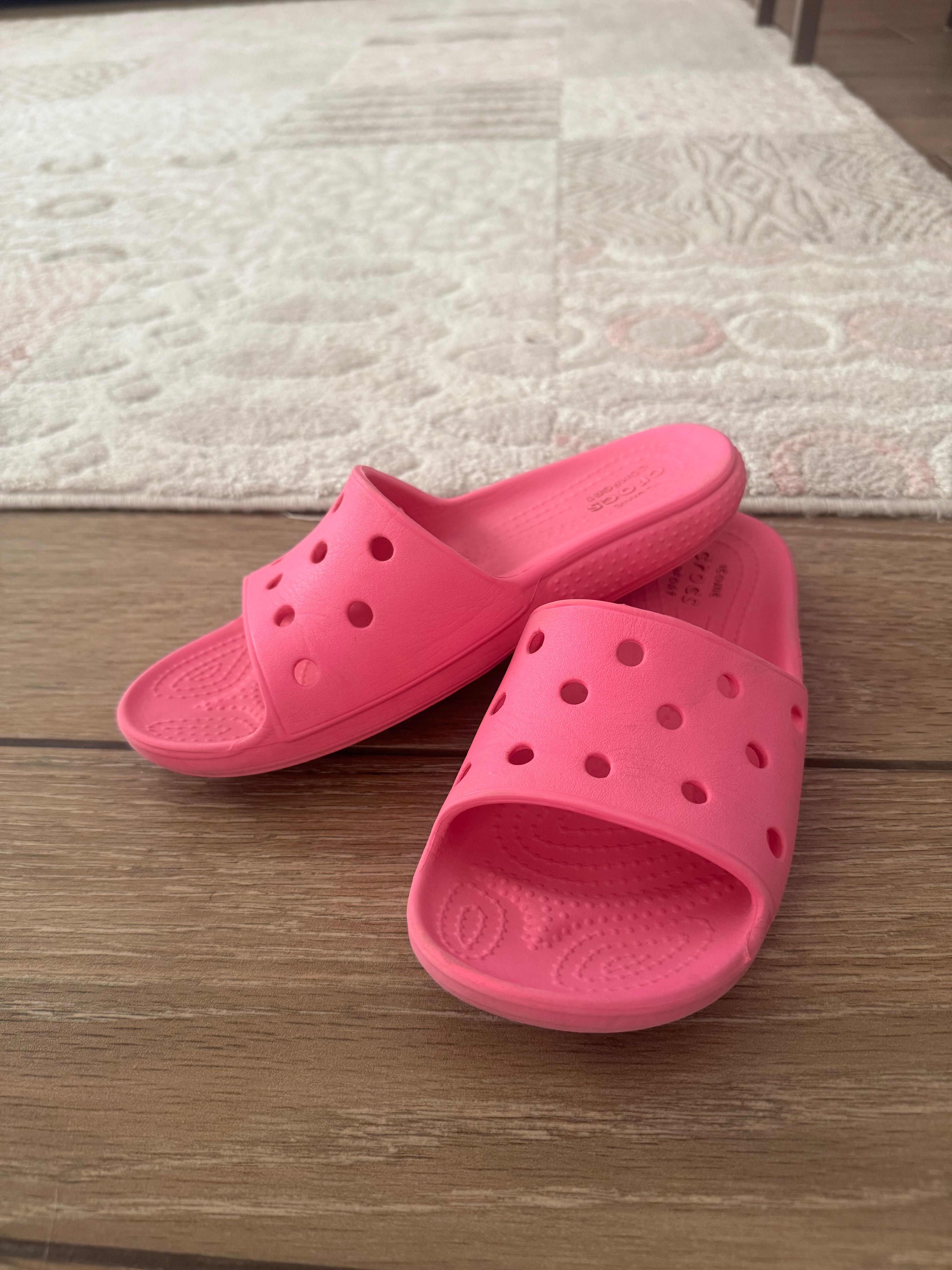 Детски джапанки Crocs за момиче – оригинални, размер 33/34, розови