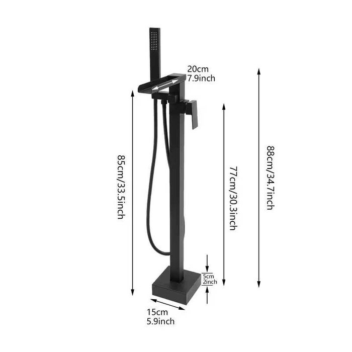 Стоящ смесител за вана BLACK