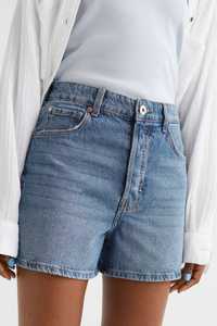 H&M дънкови къси панталони, размер 38(S/М) с висока талия