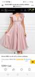 Rochie roz din tull cu buline catifelate L