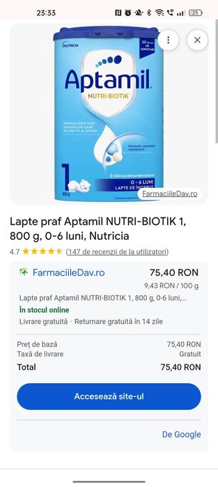 Aptamil 1 lapte praf