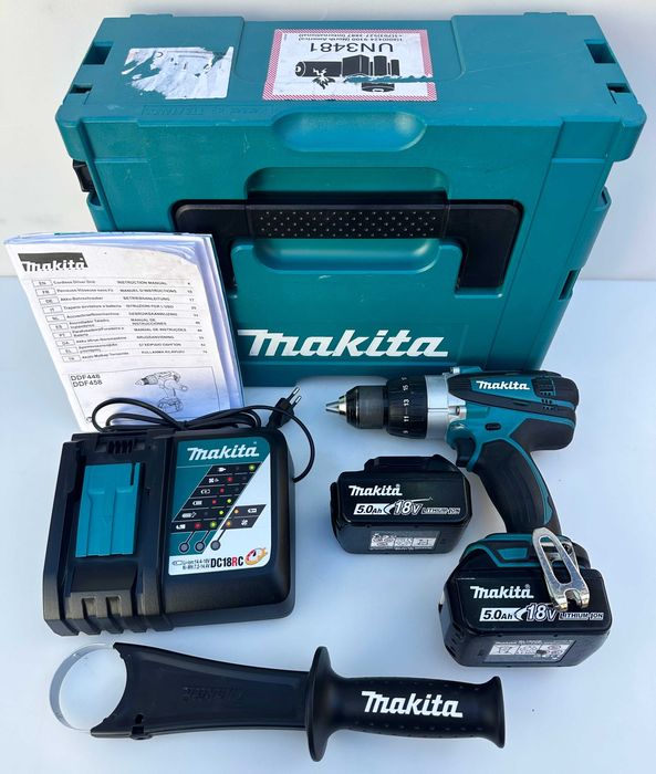 Makita DDF458 RTJ - Мощен акумулаторен винтоверт 2x18V 5.0Ah
