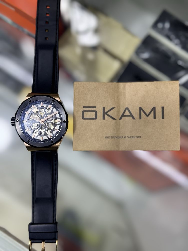 Японские автомеханические часы бренда OKAMI в идеальном состоянии