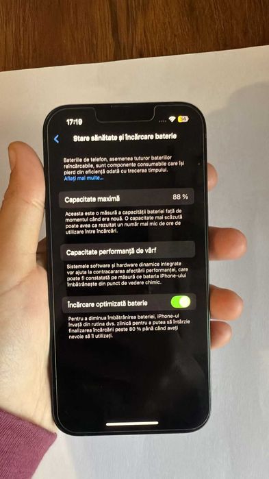 IPHONE 13 verde, aspect 10/10 sanatate baterie 88% , 128Gb