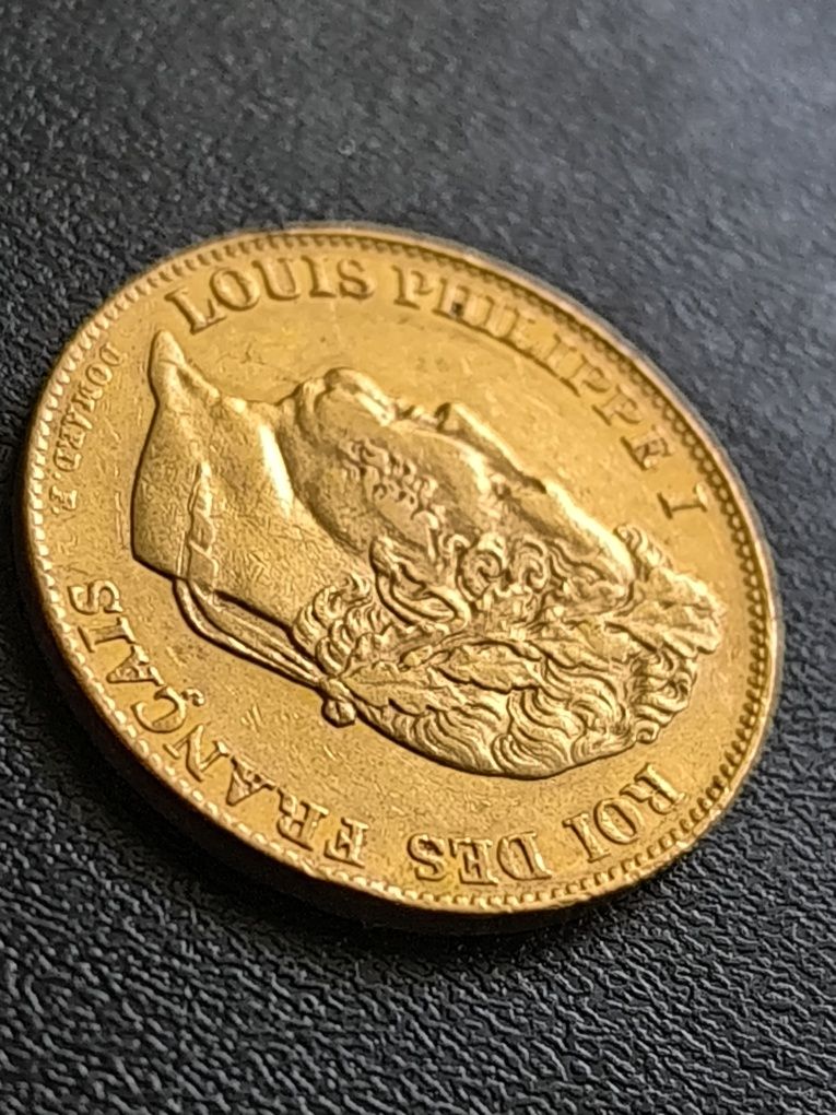 20 франка 1844 год, Луи -Филип I, злато 6.45 гр,900/1000 (21.6 к)
