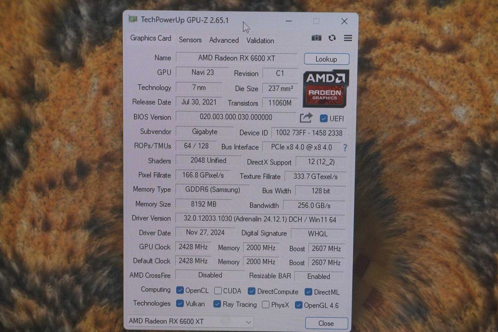 Видеокарта RX 6600 XT 8GB Gigabyte Gaming OC / вкл ДДС
