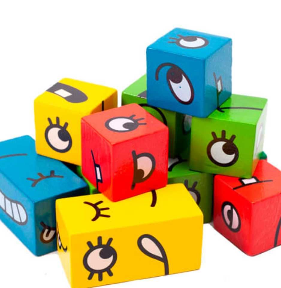 Дървена игра за изразяване на емоции FACEMATCH / дървени играчки.
