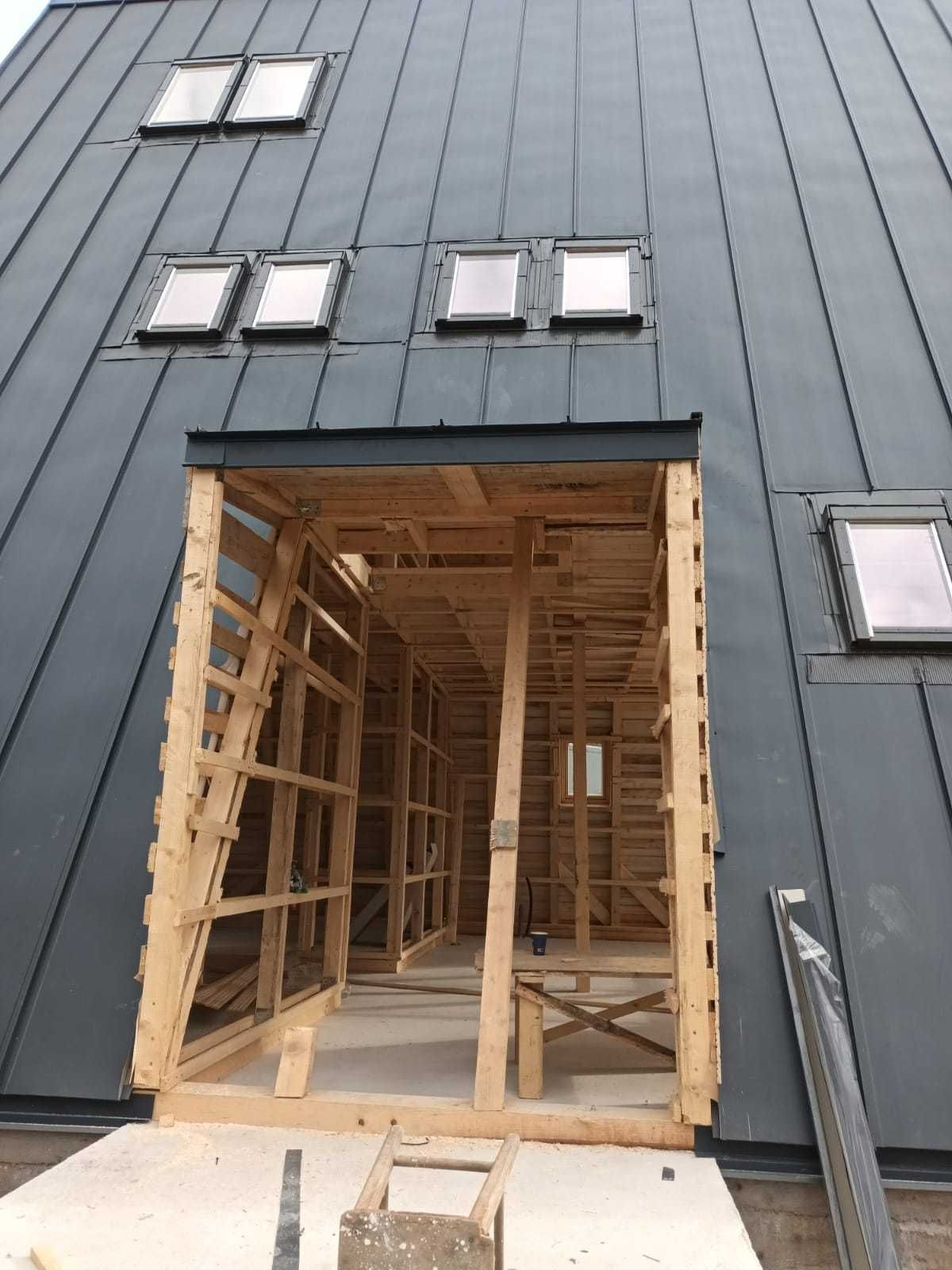 Cabana stil A-Frame si case din structura de lemn