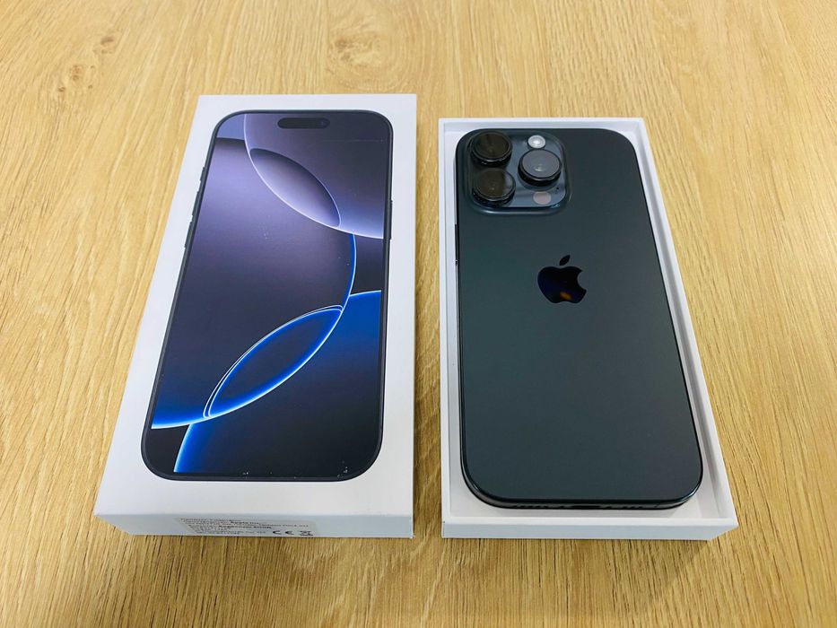 НОВ !!! Apple iPhone 16 Pro, 256GB, 5G, Black Titanium, 100%