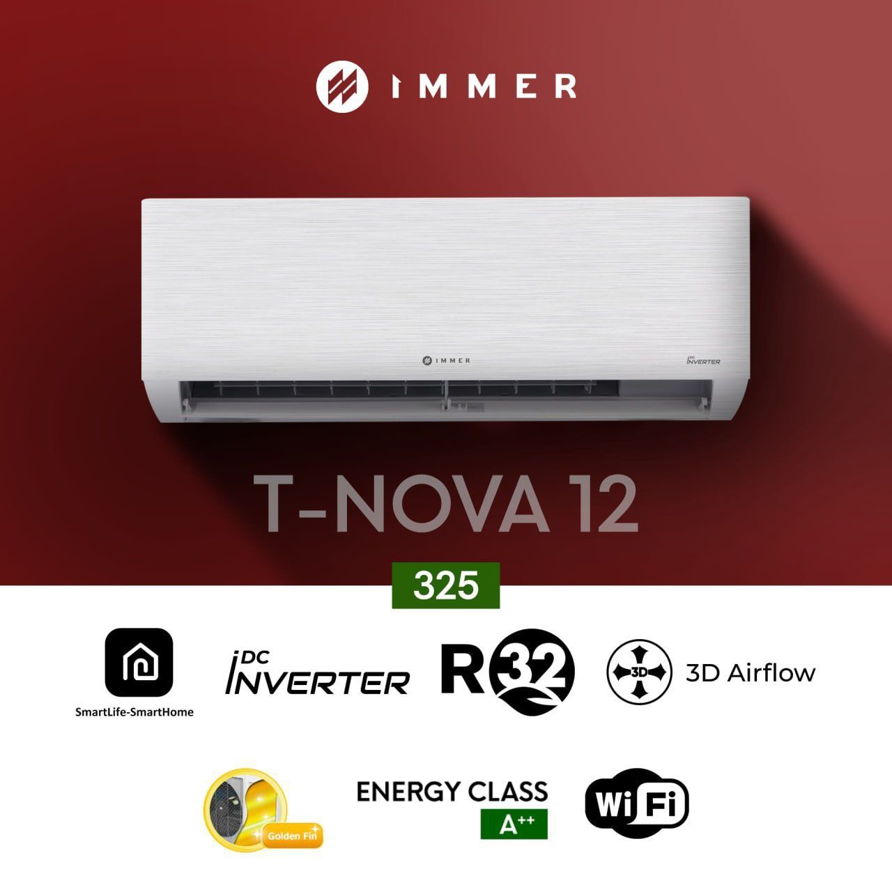 Кондиционер Immer T-Nova | 12/18/24 INVERTER Акция + Гарантия