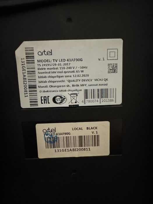 Artel smart televizor full hd yangi
