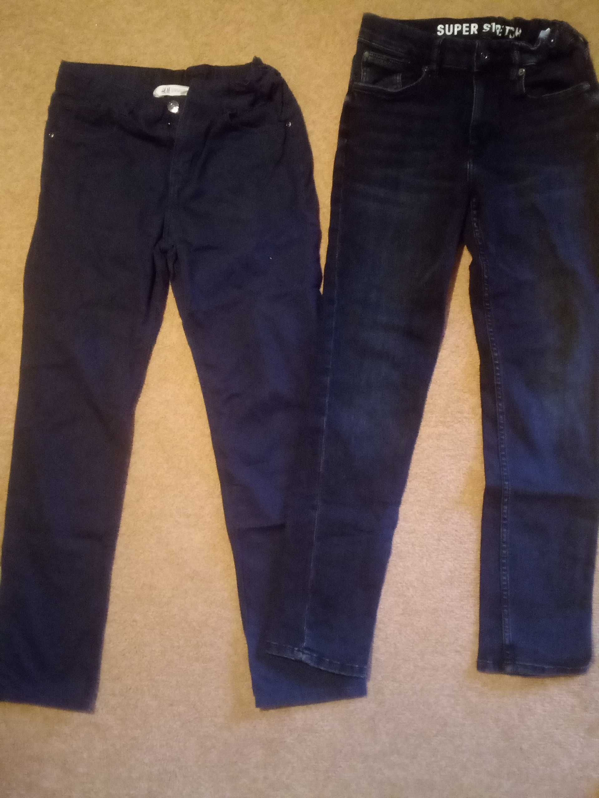Два чифта памучни дънки H&M SLIM FIT и SUPER STRETCH №158 за 12-13 год