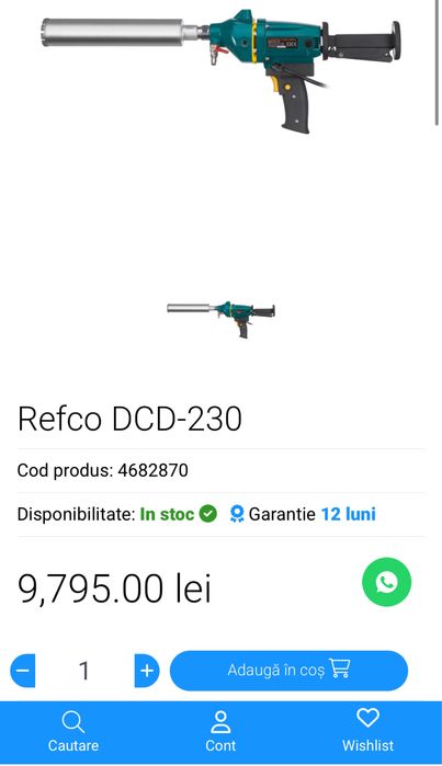 Masina de gaurit cu carota